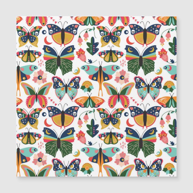 Boho Butterflies: Seamless Wallpaper Pattern. (Front)