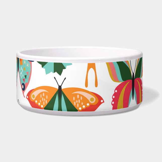 Boho Butterflies: Seamless Wallpaper Pattern. Bowl (Front)