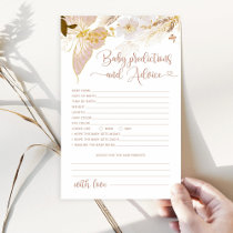 Boho butterfly Baby predictions and advice card