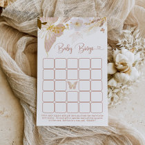 Boho butterfly baby shower bingo game