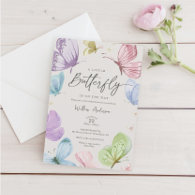 Boho Butterfly Baby Shower Invitation