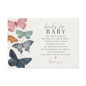 Boho Butterfly Books For Baby invitation insert