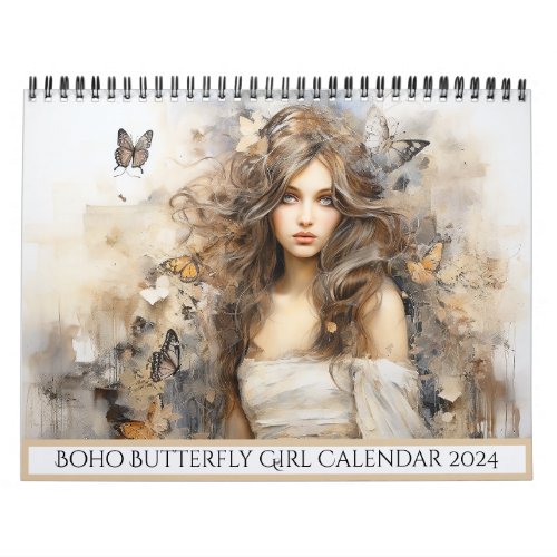 Boho Butterfly Calendar Butterfly Calendar