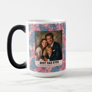 Boho Butterfly Camouflage Bouquet Father Photo Color Morph Mug