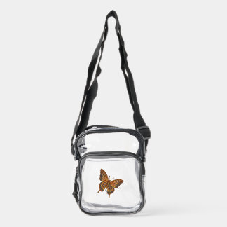 Boho Butterfly Clear Crossbody Bag