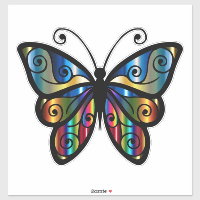 BOHO BUTTERFLY DIE CUT LOOK CAR DECAL STICKER (Sheet)