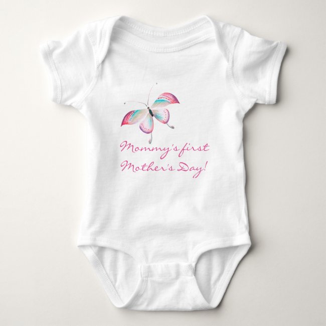 Boho Butterfly | First Mother's Day Baby Bodysuit