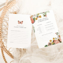 Boho Butterfly Floral Shower Prediction Game