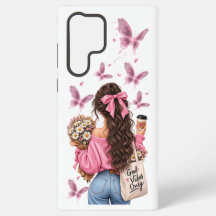 Boho Butterfly Girl Phone Case | Good Vibes Only
