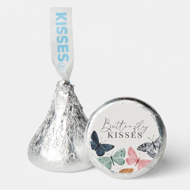 Boho Butterfly Kisses Baby Shower Dessert Favors (Front)