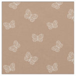 Boho Butterfly Modern Girly Spring Animal Brown Fabric