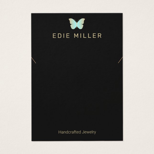 Boho Butterfly Necklace Bracelet Display Card (Front)