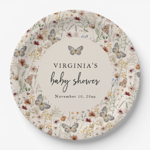 Boho Butterfly Paper Plates