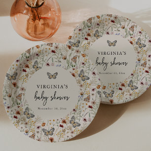 Boho Butterfly Paper Plates