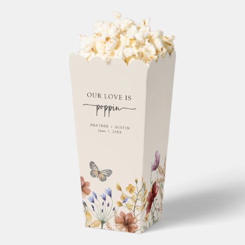 Boho Butterfly Popcorn Favor Boxes