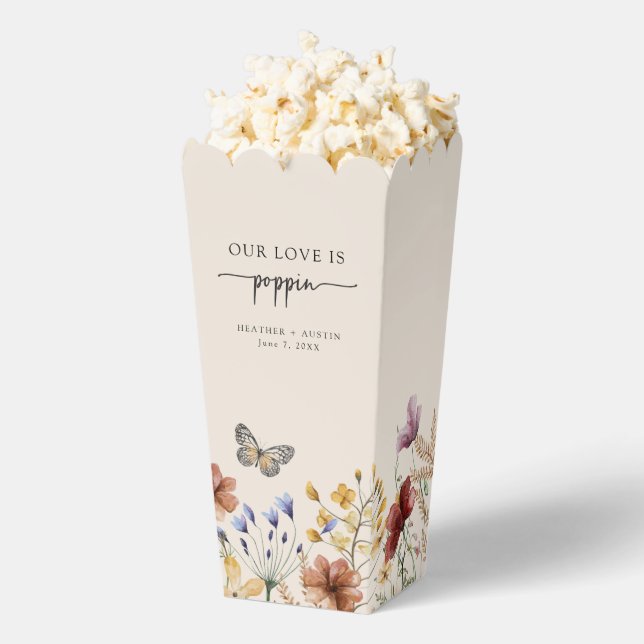 Boho Butterfly Popcorn Favor Boxes (Popped)
