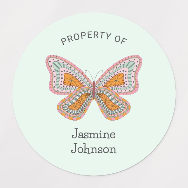 Boho Butterfly property of  Labels (Design 3)