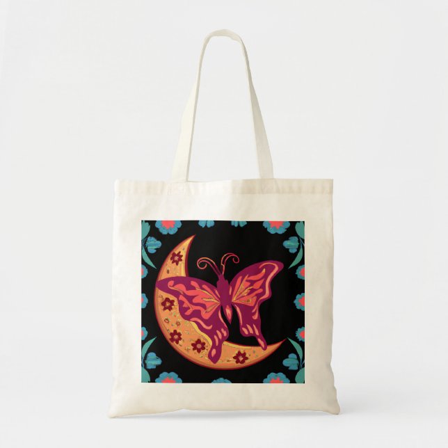Boho Butterfly Totebag Tote Bag (Front)