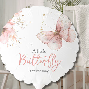 Boho Butterfly Wildflower Floral Girl Baby Shower Balloon