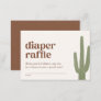 Boho Cactus Desert Baby Shower Diaper Raffle Enclosure Card