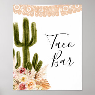 Boho Cactus Taco Bar Taco bout Love Sign