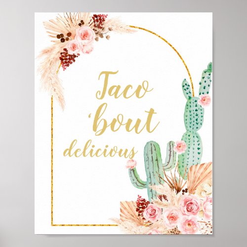 Boho Cactus Taco bout delicious  Poster