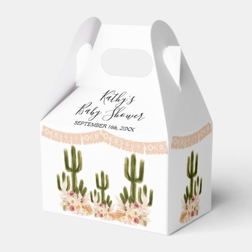 Boho Cactus Taco Bout Love Baby Shower Favor Boxes