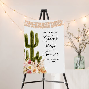 Boho Cactus Taco Bout Love Baby Shower  Foam Board