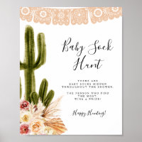 Boho Cactus Taco bout Love Baby Sock Hunt