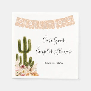 Boho Cactus Taco bout Love Couples shower Napkin