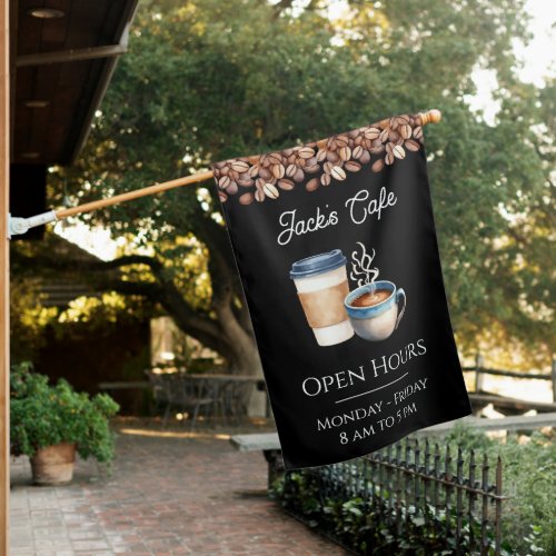 Boho café garden flag Coffee Business