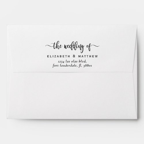 Boho Calligraphy Wedding Invitation Envelope