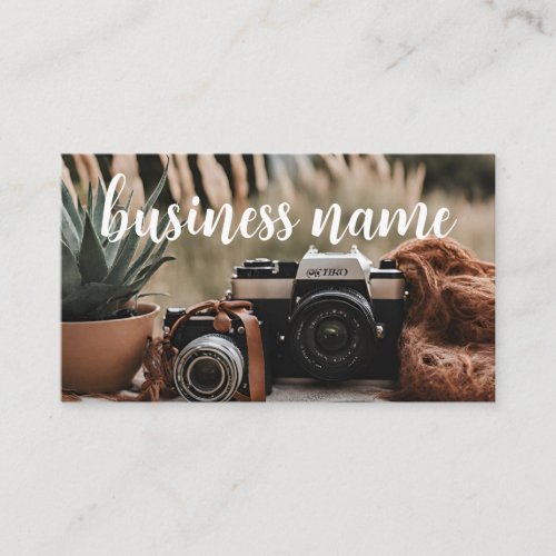 Boho Camera Business Card