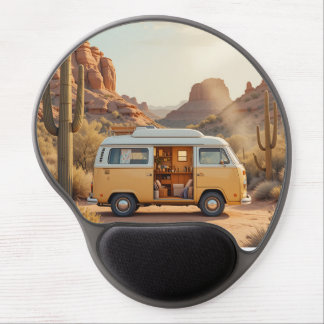Boho Camper Van Desert Print Gel Mouse Pad