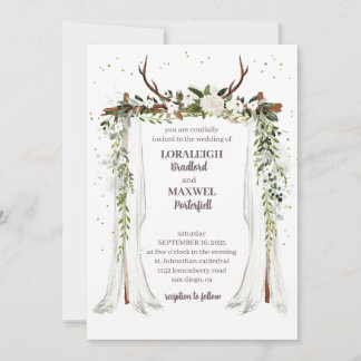 Boho canopy Wedding Invitation 2025