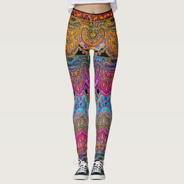 Boho Caravan Customizable Leggings (Front)