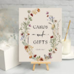 Boho Cards and Gifts Poster<br><div class="desc">This stylish & elegant Boho Cards and Gifts Poster features gorgeous hand-painted watercolor wildflowers arranged as a lovely wreath and elegant calligraphy script. Find matching items in the Boho Wildflower Bridal Shower Collection. (frame not included)</div>