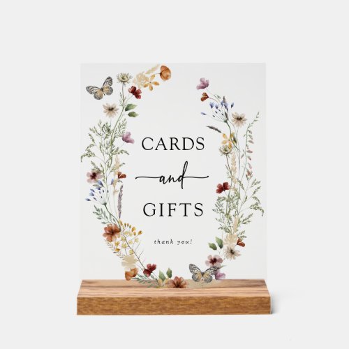 Boho Cards Gifts Acrylic Sign