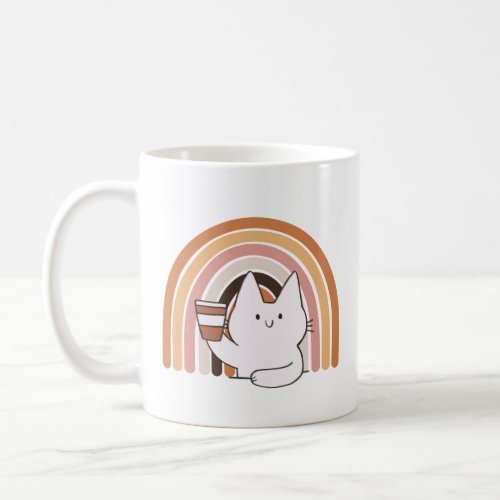 Boho Cat Cute Cat  Retro Cat Coffee Mug