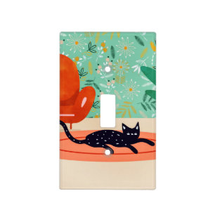 Boho Cat Light Switch Cover
