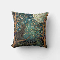 Boho cat starry night sky woodland forest