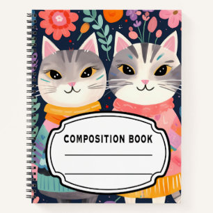 Boho Cats Composition Notebook