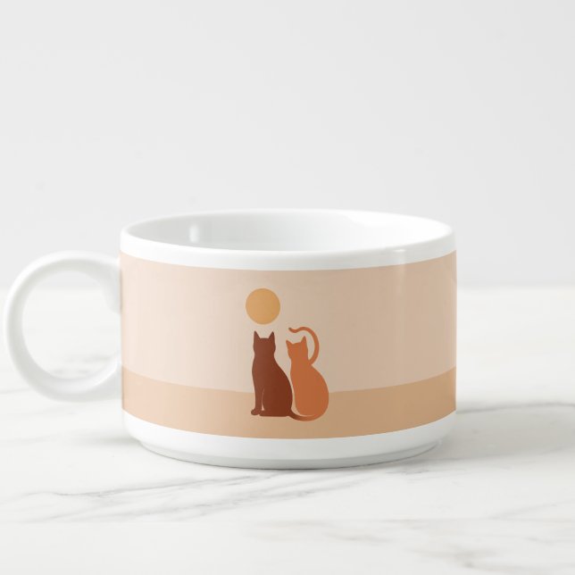 Boho Cats Sunset Desert Bowl (Right)