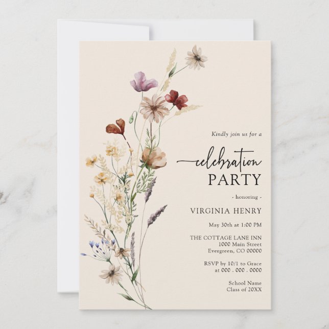 Boho Celebration Party Invitation (Front)