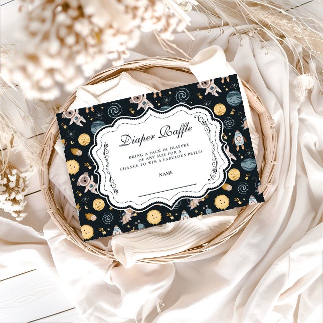 Boho Celestial Animal Baby Shower Diapper Raffle Enclosure Card (Creator Uploaded)