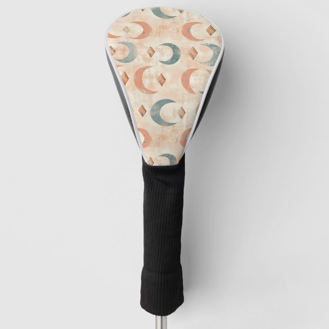 Boho Celestial Floral Moon Pattern (6) Golf Head Cover (Front)