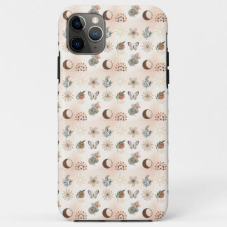 Boho Celestial Floral Pattern iPhone 11 Pro Max Case