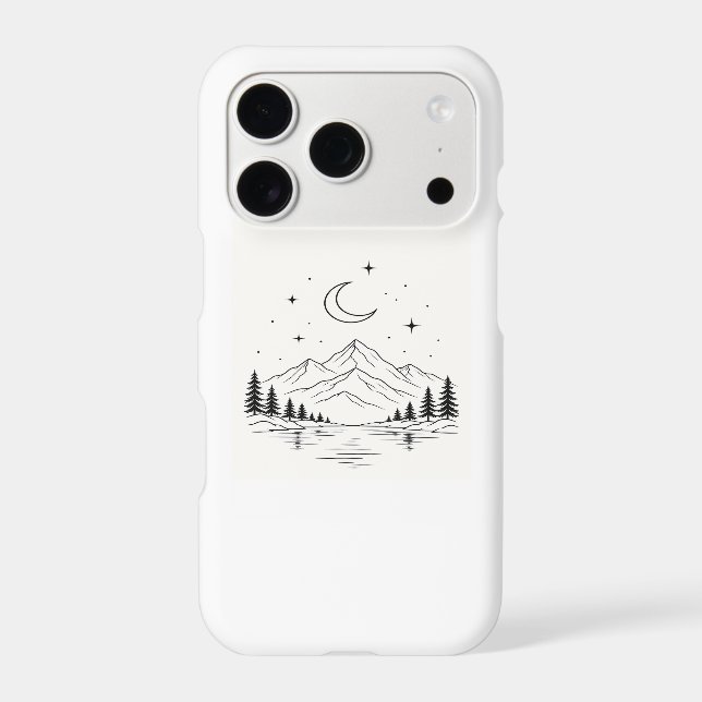 Boho Celestial Mountain Landscape Phone Case (Back)