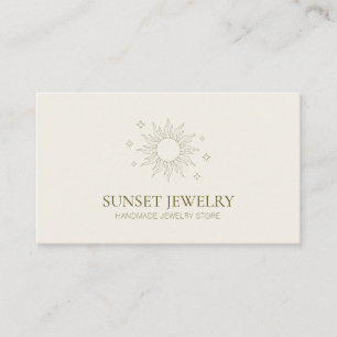 Boho Celestial Sun Handmade Jewelry Designer Business Card