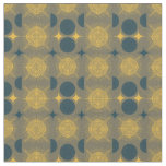 Boho Celestial Sun Moon Gray Pattern Fabric